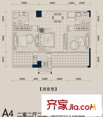 黃埔東宮戶型圖2室2廳 戶型圖 2室2廳