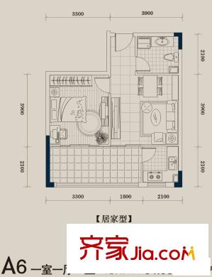 黃埔東宮戶型圖1室1廳 戶型圖 1室1廳
