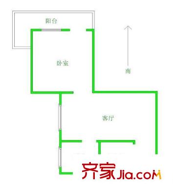 玫瑰園西村 1室 戶型圖