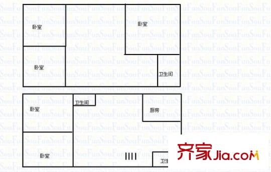 東龍世紀(jì)花園 5室 戶型圖