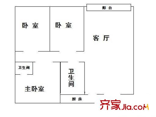 東龍世紀(jì)花園 3室 戶型圖