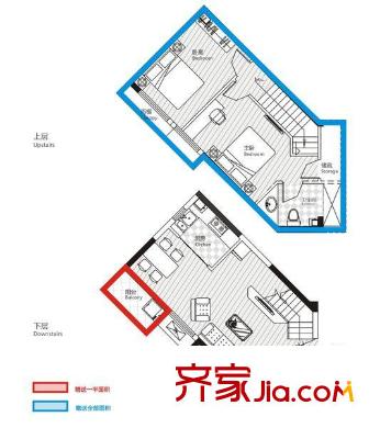 南國SOHO520戶型圖2室2廳 戶型圖 2室2廳2衛(wèi)