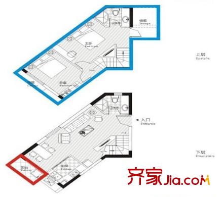 南國SOHO520戶型圖2室2廳 戶型圖 2室2廳2衛(wèi)