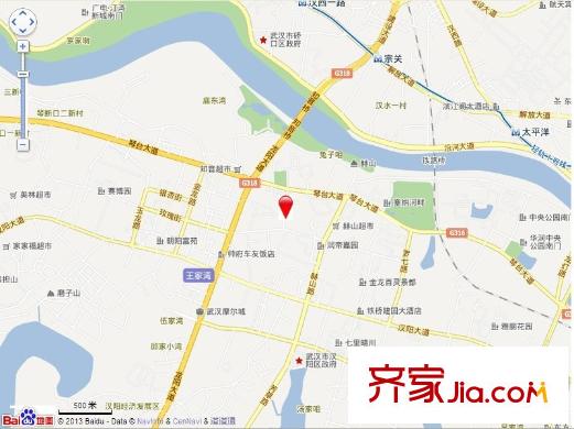二橋街西社區(qū)交通圖