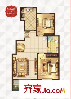 凱樂花園戶型圖二室二廳 戶型圖 2室2廳