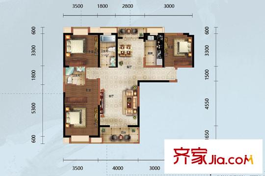 金島御平方米世家?躍境建筑面積128平方米 三房兩廳兩衛(wèi) 3室2廳2衛(wèi)1廚