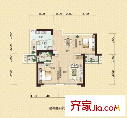 尚都一品戶型圖G2戶型 2室2廳1衛(wèi)1廚