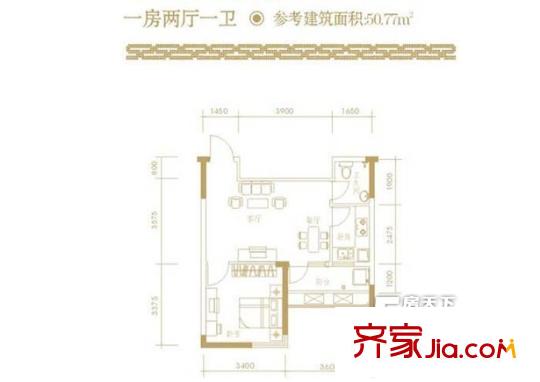 青揚十街戶型圖1室2廳 戶型圖 1室2廳1衛(wèi)