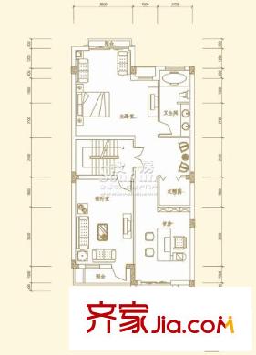 金橋港灣花園二期戶型圖I三層 7室3廳3衛(wèi)