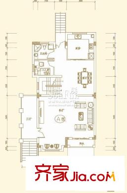 金橋港灣花園二期戶型圖H一層 7室3廳3衛(wèi)