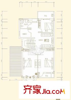 金橋港灣花園二期戶型圖H二層 7室3廳3衛(wèi)