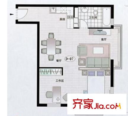 沌口東方花園戶型圖2室2廳 2室2廳