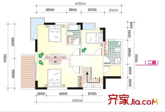 美城清芷園戶型圖清芷園 戶型圖 3室2廳