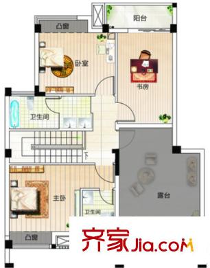漢華花園戶型圖3室2廳 3室2廳