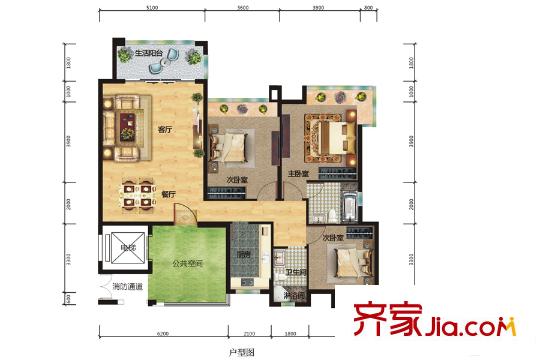 新世界夢湖香郡39號樓135平米 4室2廳2衛(wèi)1廚