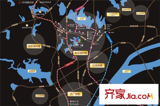 盤龍廣場(chǎng)區(qū)位圖