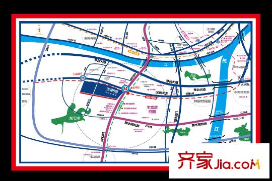 王家灣中央生活區(qū)中央之星SOHO區(qū)位圖