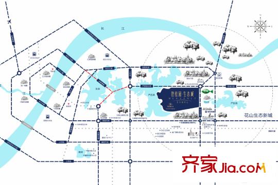 碧桂園生態(tài)城左岸區(qū)位圖