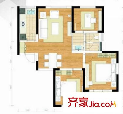 朗詩綠色街區(qū)戶型圖3室2廳 3室2廳