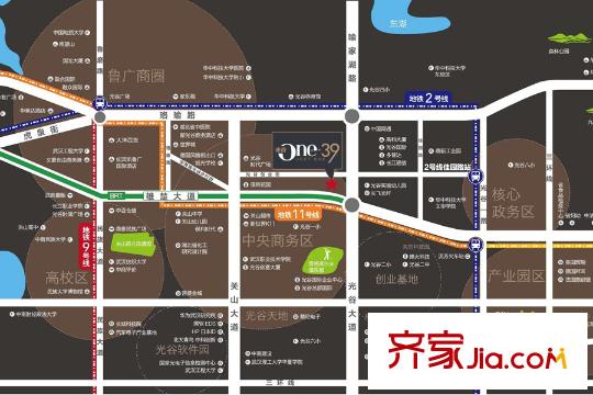 光谷one39區(qū)位圖