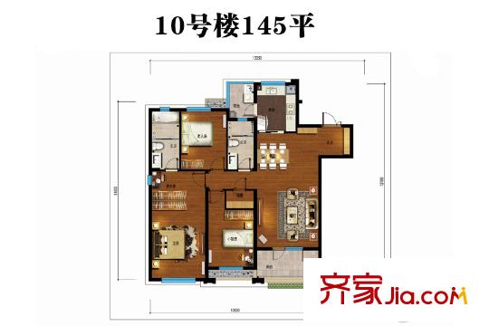 萬(wàn)科錦程10號(hào)樓145平 3室2廳2衛(wèi)1廚