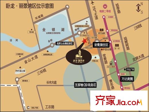 臥龍麗景灣交通圖區(qū)位圖