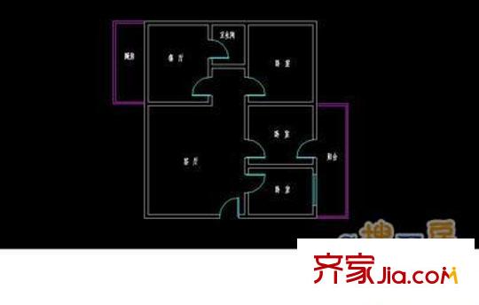 狄公公寓 3室 戶型圖