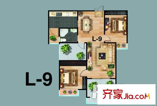 花前樹下戶型圖2室2廳 2室2廳