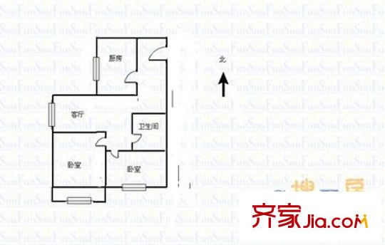 北際花園（國際大都會(huì)二期) 3室 戶型圖