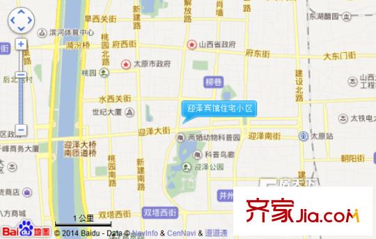 迎澤賓館住宅小區(qū)交通圖太原  