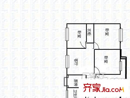 通力公司宿舍戶型圖401893873600 4室