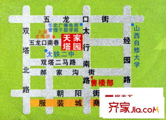 天塔家園交通圖