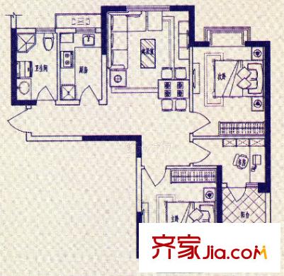 廣益天下戶型圖3室2廳 3室2廳