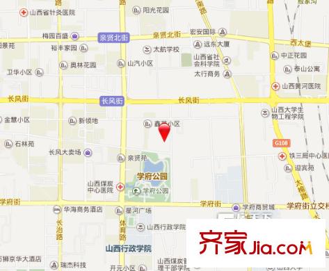 省第二建筑工程公司塢城小區(qū)交通圖太原  