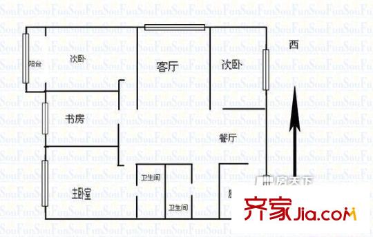 省四建第七分公司宿舍戶型圖太原 省四建宿舍 戶型圖 3室