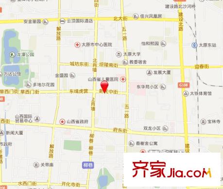 省經(jīng)委宿舍小區(qū)交通圖太原  