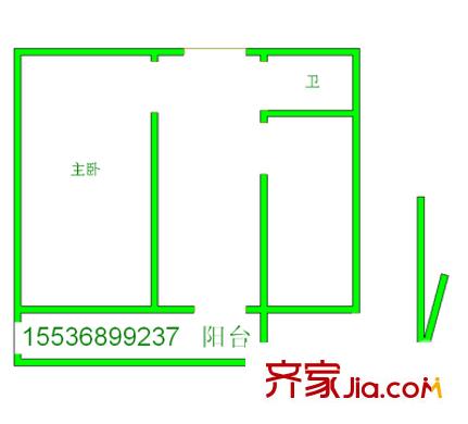 省汽車工貿(mào)總公司大營(yíng)盤住宅區(qū) 2室 戶型圖