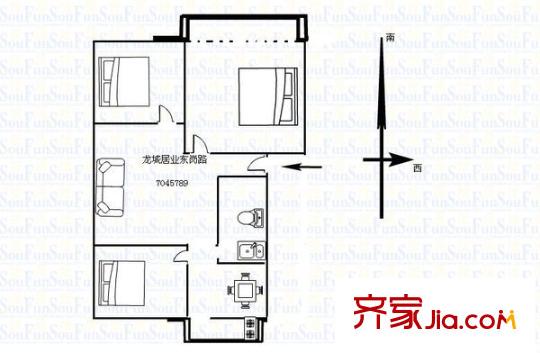 省汽車工貿(mào)總公司大營(yíng)盤住宅區(qū) 3室 戶型圖