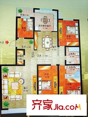 雙水灣名門戶型圖戶型圖 4室