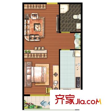寶安花園戶型圖一室 一廳 戶型圖 1室1廳