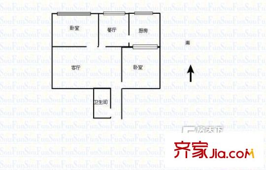太原 面粉一廠四宿舍 戶型圖