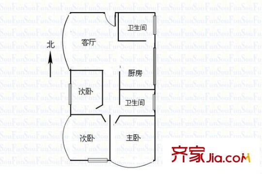 棉毛廠宿舍 0室 戶型圖