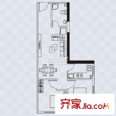 澳門銀座戶型圖F2 2室2廳1衛(wèi)