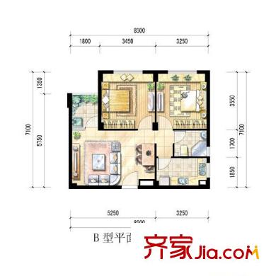 鑫瑞小城故事戶(hù)型圖2室2廳 戶(hù)型圖 2室2廳1衛(wèi)