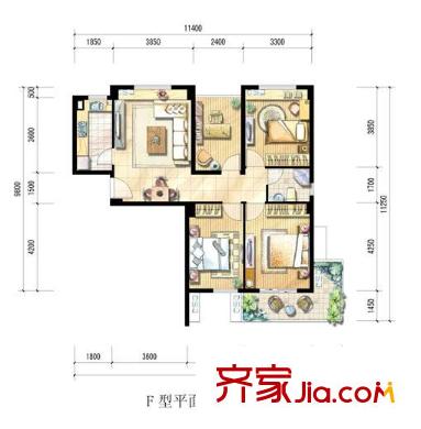 鑫瑞小城故事戶(hù)型圖3室2廳 戶(hù)型圖 3室2廳1衛(wèi)