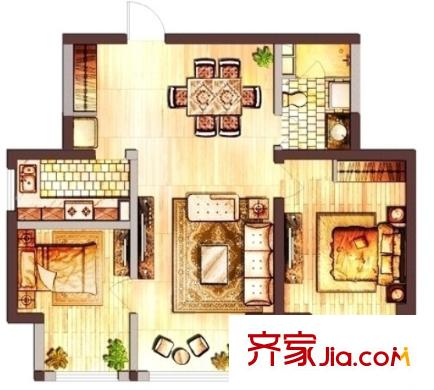 七里晴川戶型圖3室2廳 3室2廳