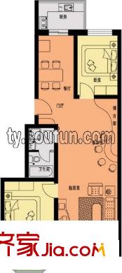 匯豪瀾灣戶型圖戶型圖A 2室2廳1衛(wèi)