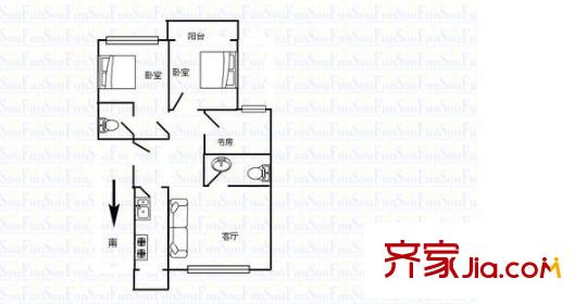 和平晶座 3室 戶型圖