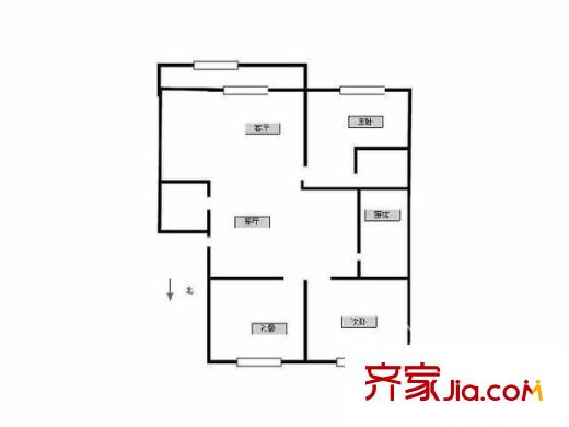 發(fā)展大院 3室 戶型圖