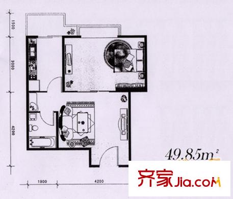 豐華公寓 2室 戶型圖